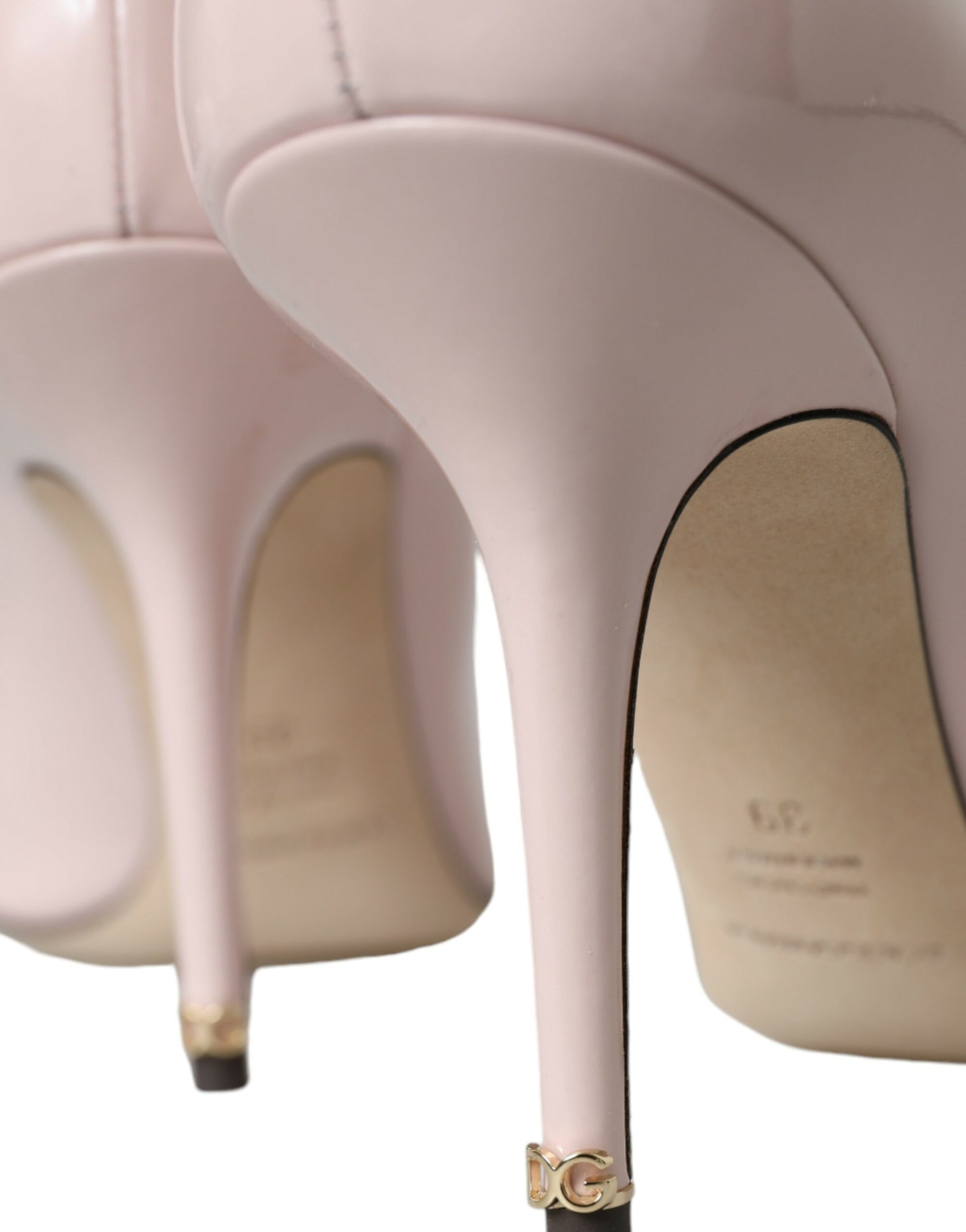 Dolce & Gabbana Light Pink Leather Bellucci Heels Pumps Shoes