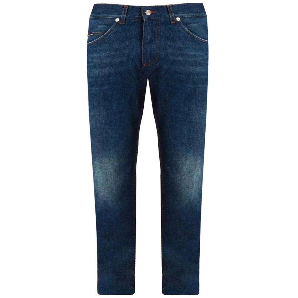 Dolce & Gabbana Blue Cotton Jeans & Pant