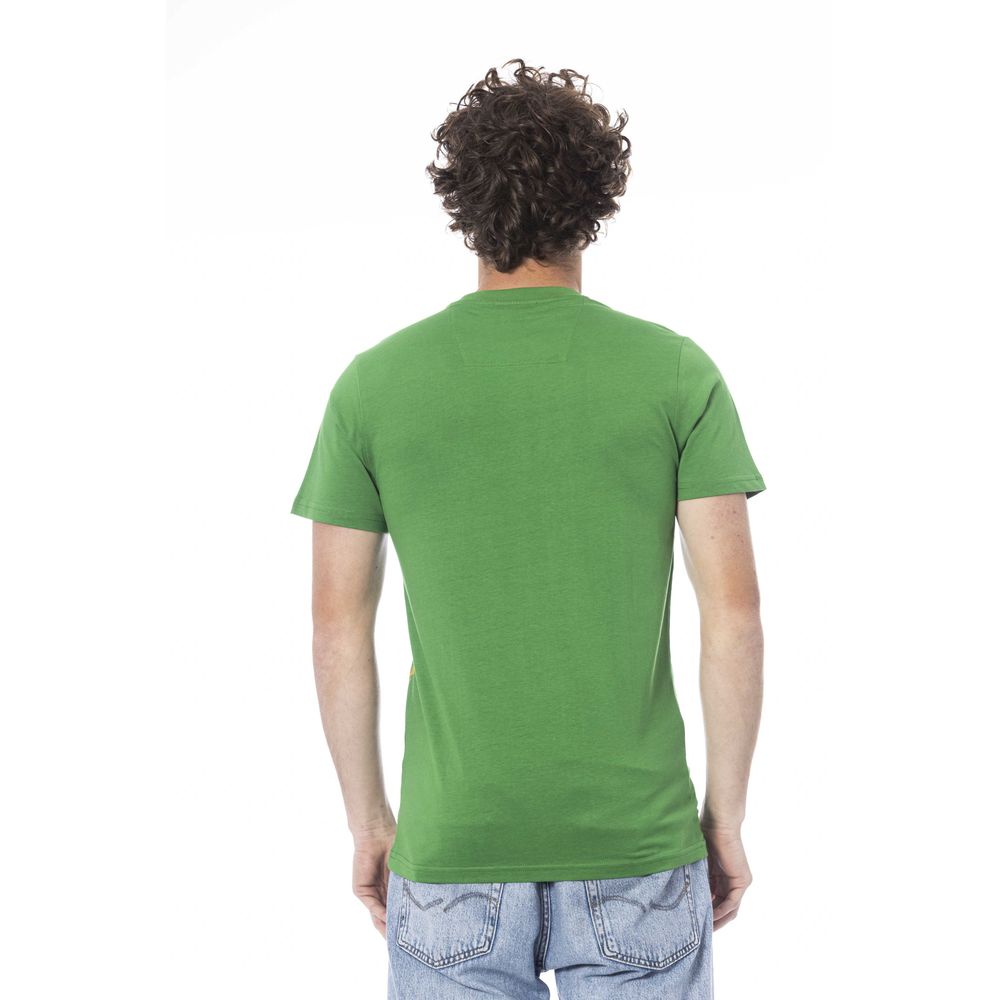 Cavalli Class Green Cotton Men T-Shirt