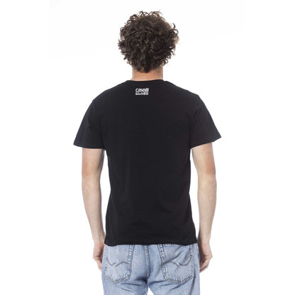 Cavalli Class Black Cotton Men T-Shirt