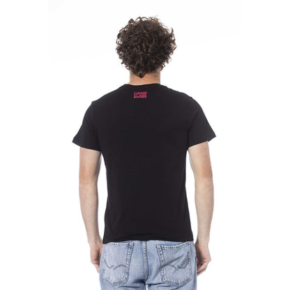 Cavalli Class Black Cotton Men T-Shirt