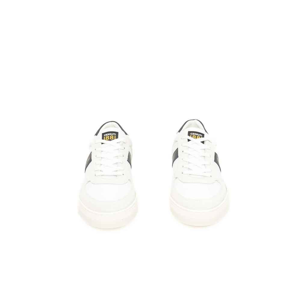 Cerruti 1881 White Leather Men Sneaker