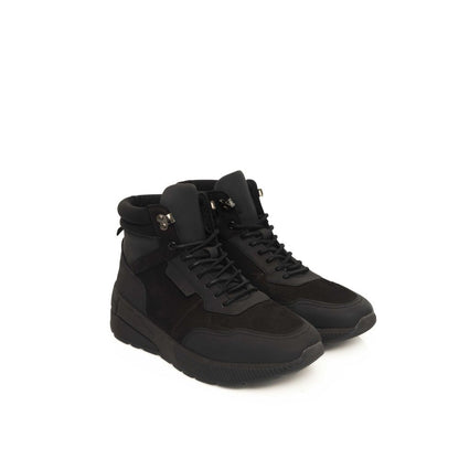 Cerruti 1881 Black Cowhide Men Sneaker