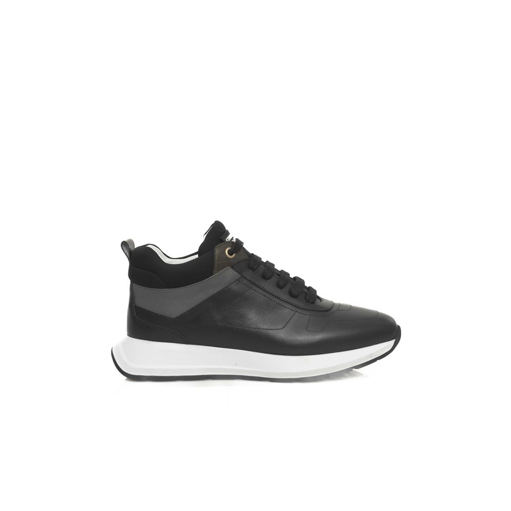 Cerruti 1881 Black Cowhide Women Sneaker Platform