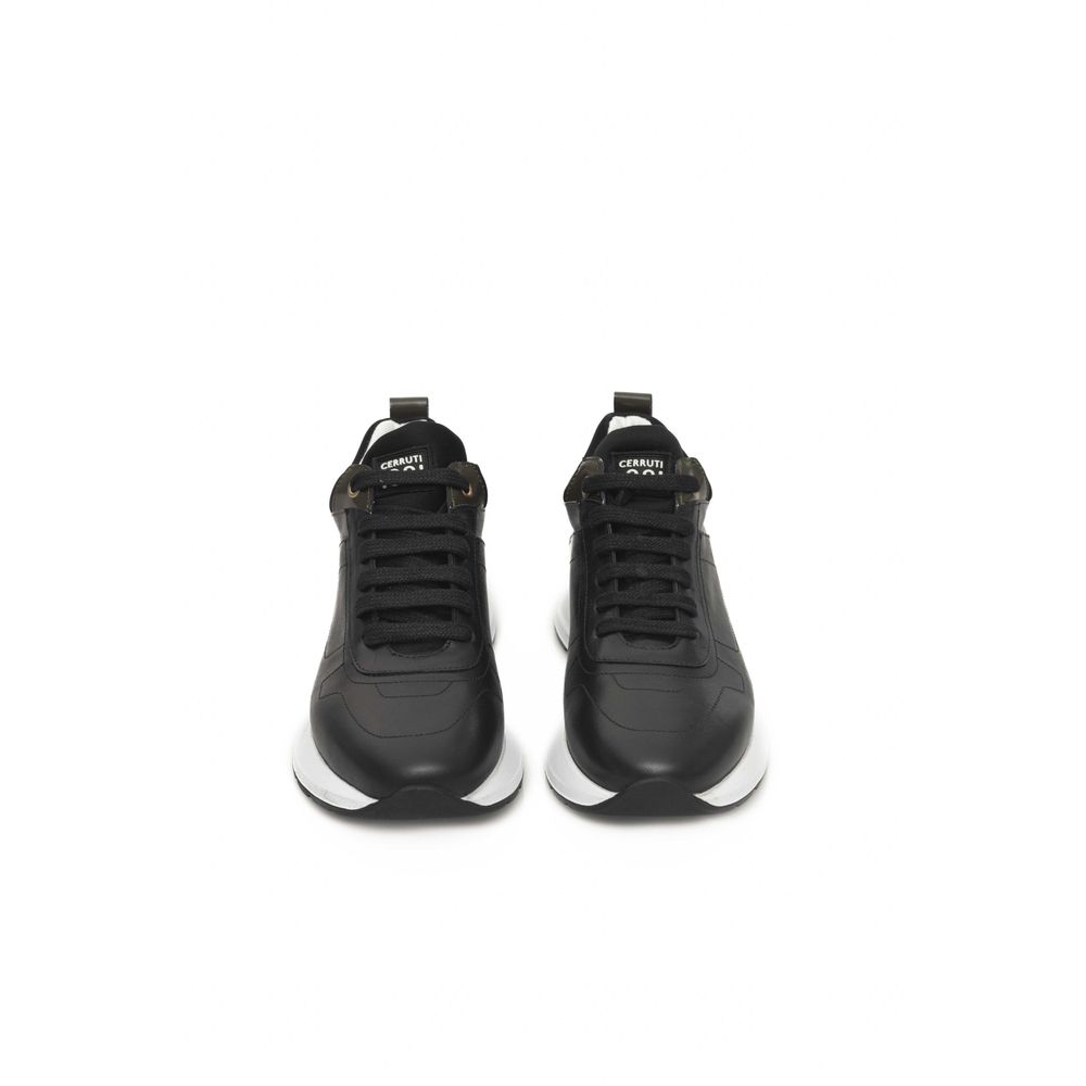 Cerruti 1881 Black Cowhide Women Sneaker Platform