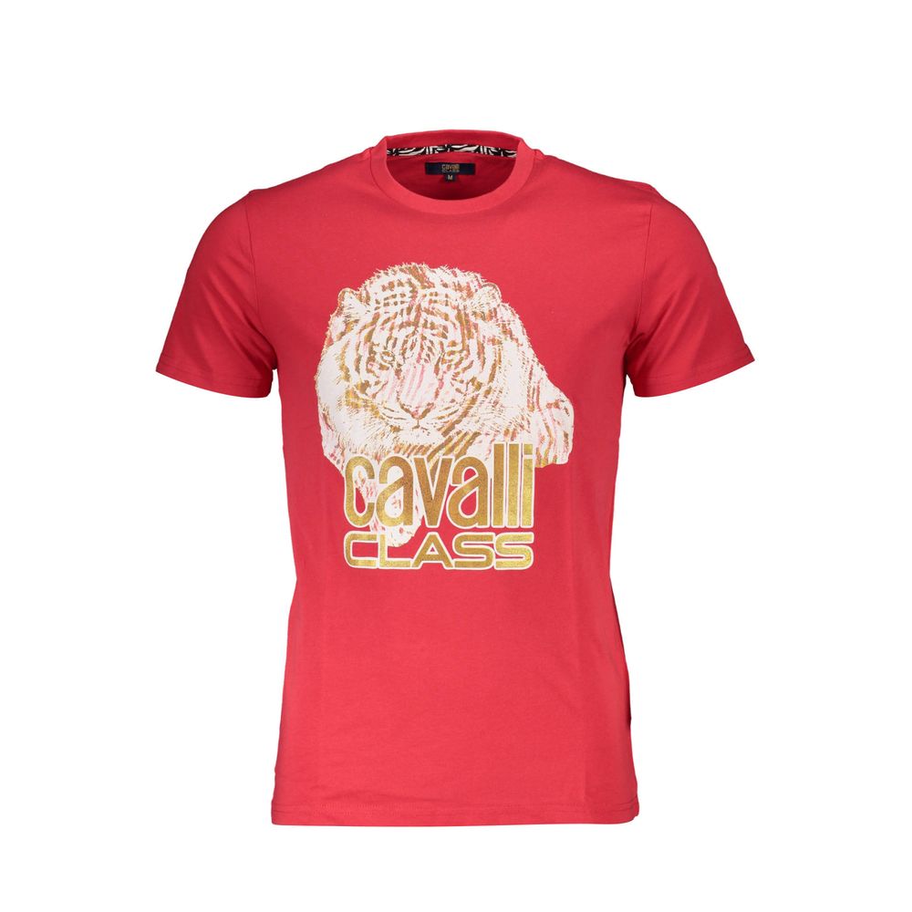 Cavalli Class Red Cotton T-Shirt