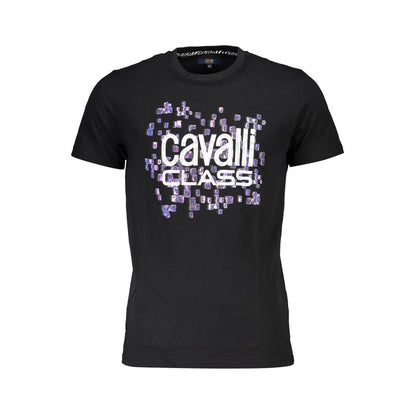 Cavalli Class Black Cotton T-Shirt