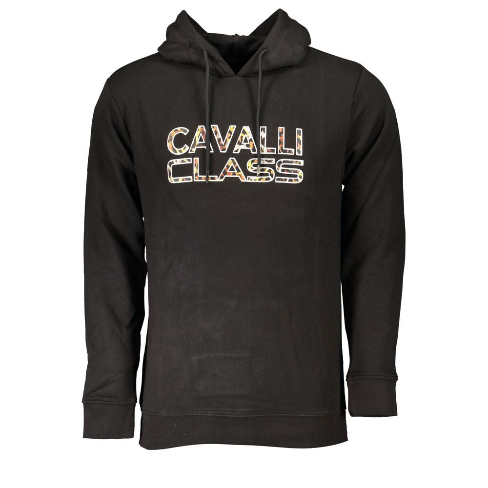 Cavalli Class Black Cotton Sweater