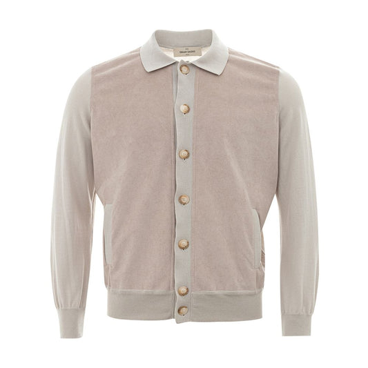 Gran Sasso Elegant Gray Cotton Cardigan for Men