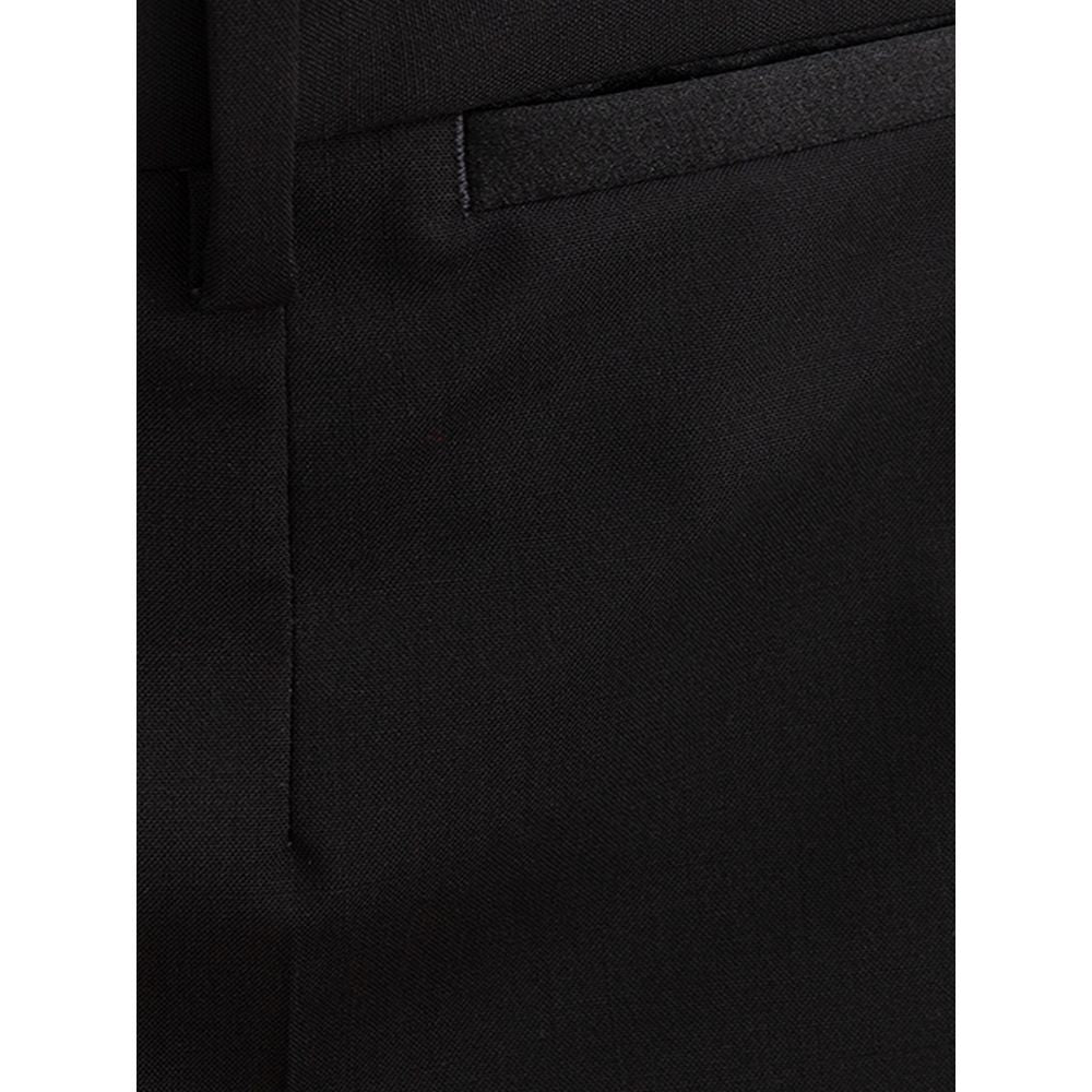 Dolce & Gabbana Sleek Black Wool Trousers for Men