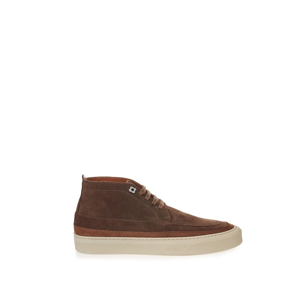 Lardini Elegant Suede Sneakers in Rich Brown