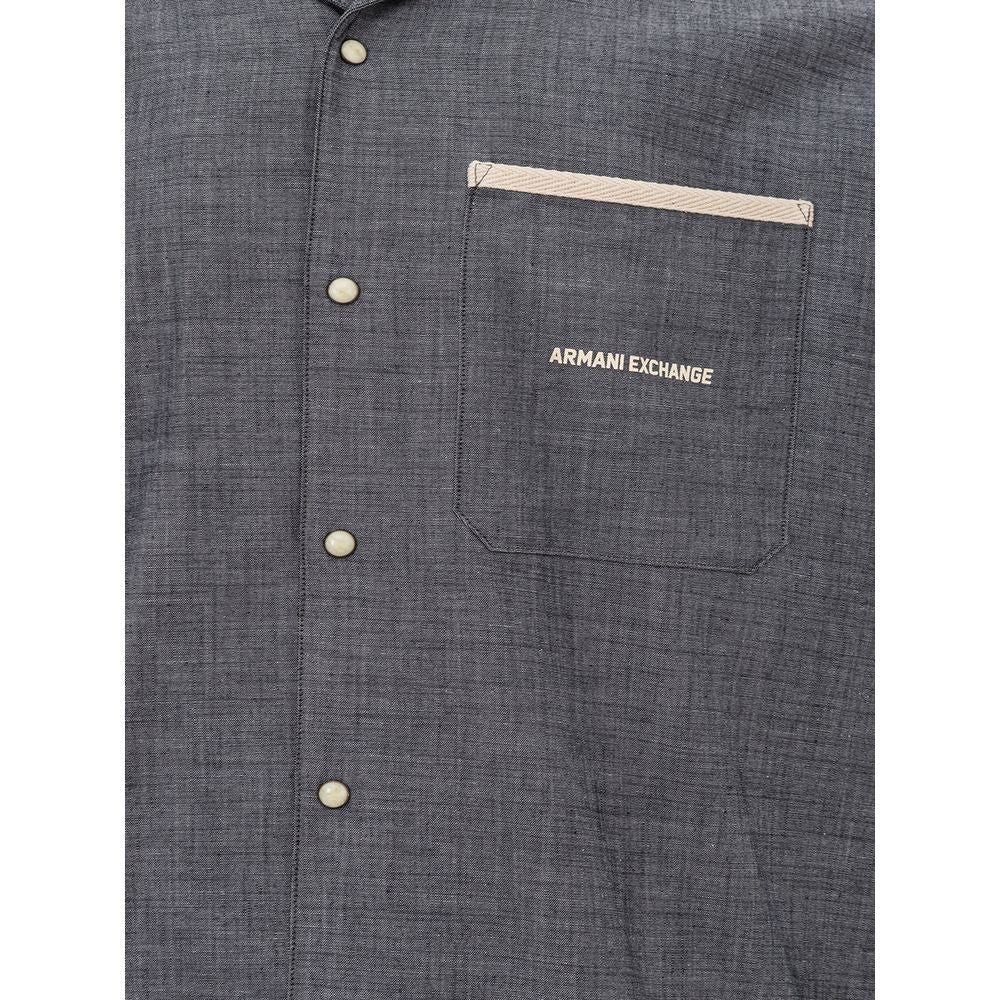 Armani Exchange Sleek Cotton Blue Shirt for Men