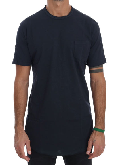 Daniele Alessandrini Chic Blue Cotton Crew-Neck Tee