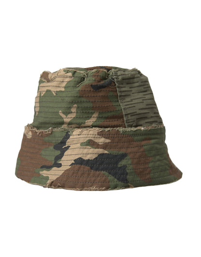 Dolce & Gabbana Green Camouflage Cotton Bucket Hat Men