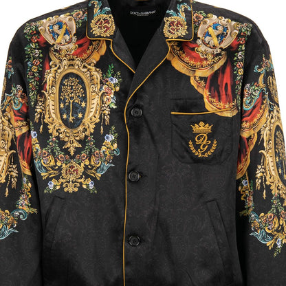 Dolce & Gabbana Black Silk Jacket