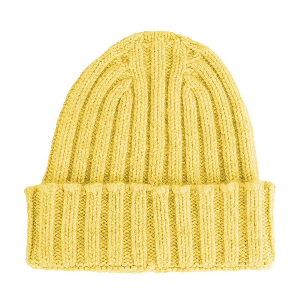 Made in Italy Yellow Cashmere Hats & Cap