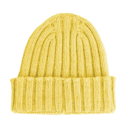 Made in Italy Yellow Cashmere Hats & Cap