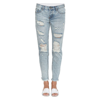 One Teaspoon Light Blue Organic Cotton Women Jeans