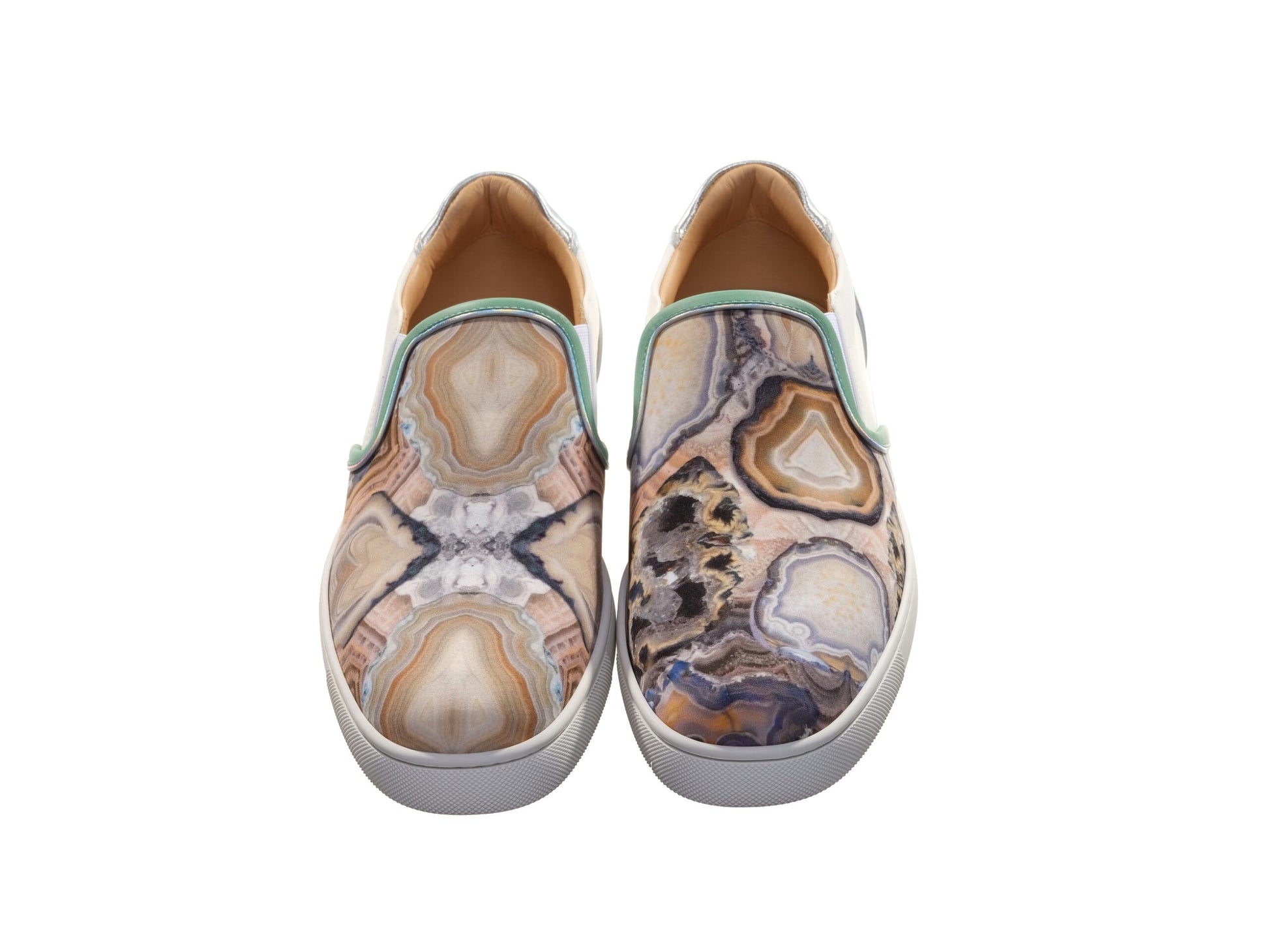 Christian Louboutin Sailor Boat Orlato Flat Star Agate Print Slip On Sneakers