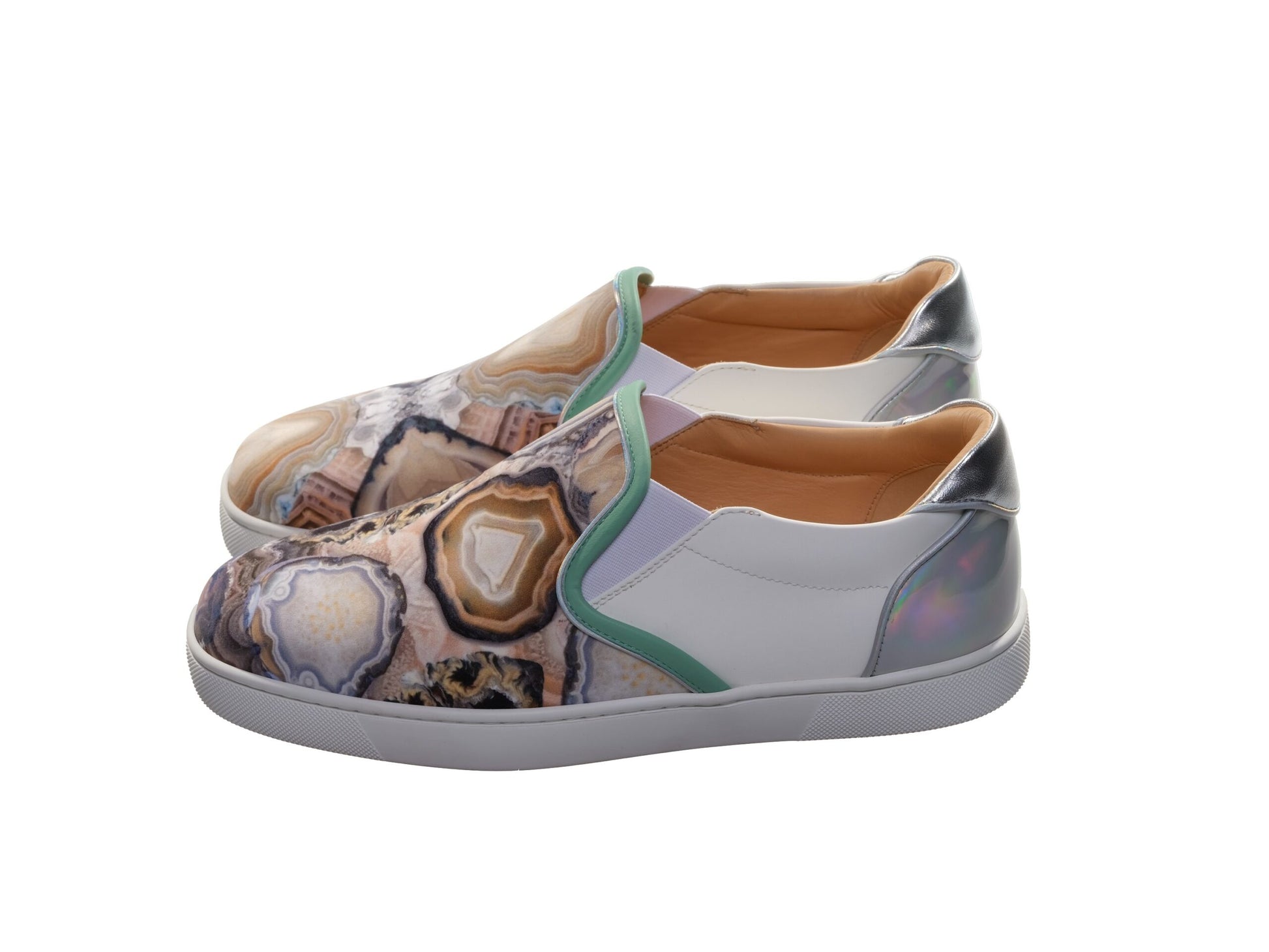 Christian Louboutin Sailor Boat Orlato Flat Star Agate Print Slip On Sneakers