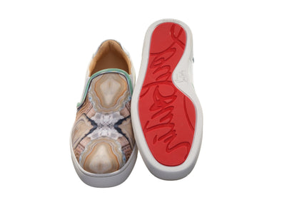 Christian Louboutin Sailor Boat Orlato Flat Star Agate Print Slip On Sneakers