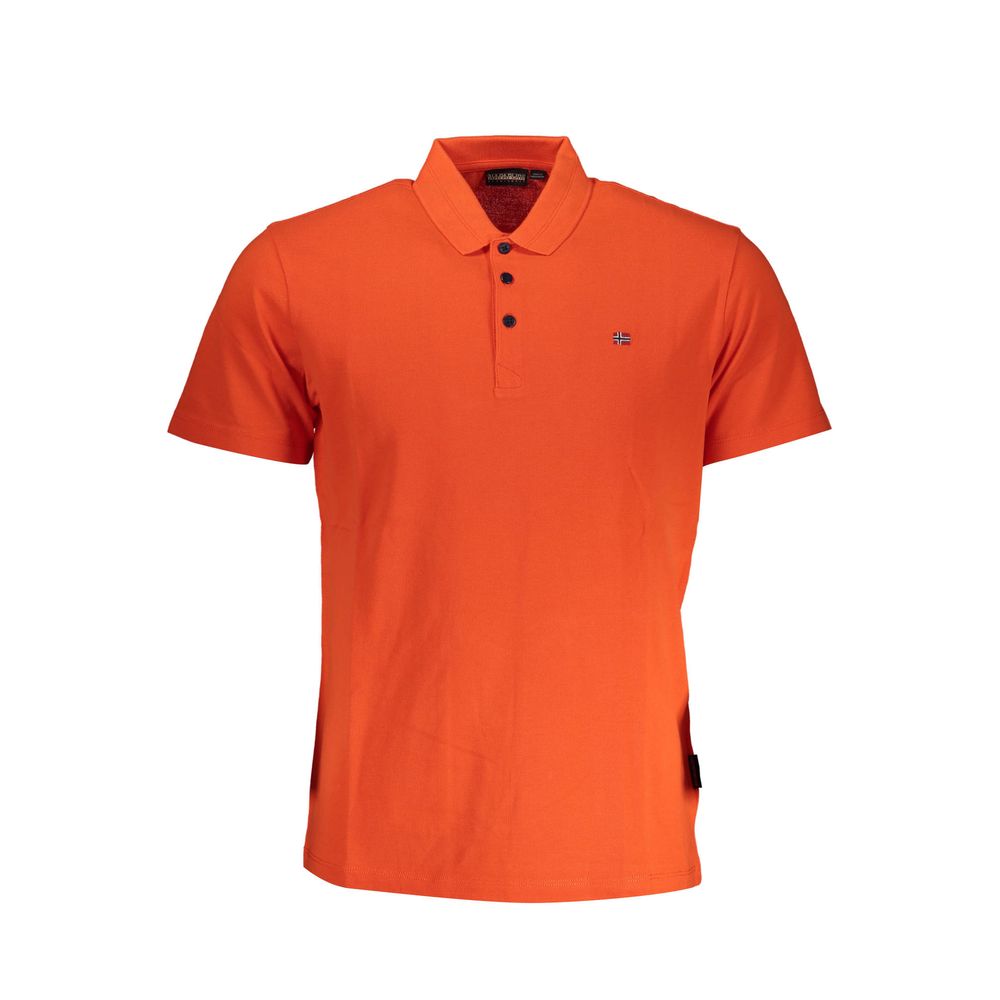 Napapijri Red Cotton Men Polo Shirt