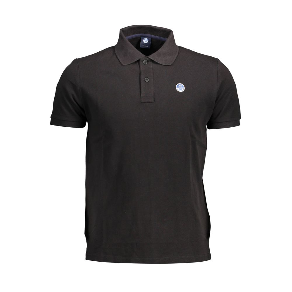 North Sails Elegant Short-Sleeved Black Polo Shirt