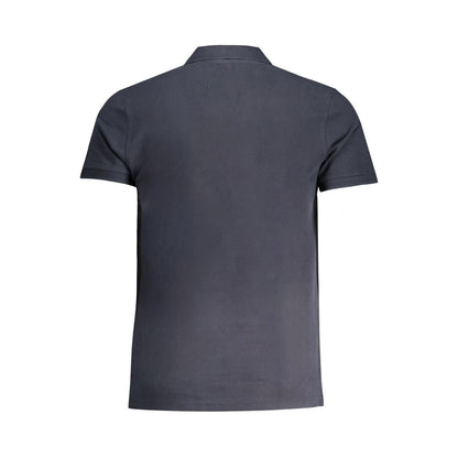 Cavalli Class Blue Cotton Polo Shirt