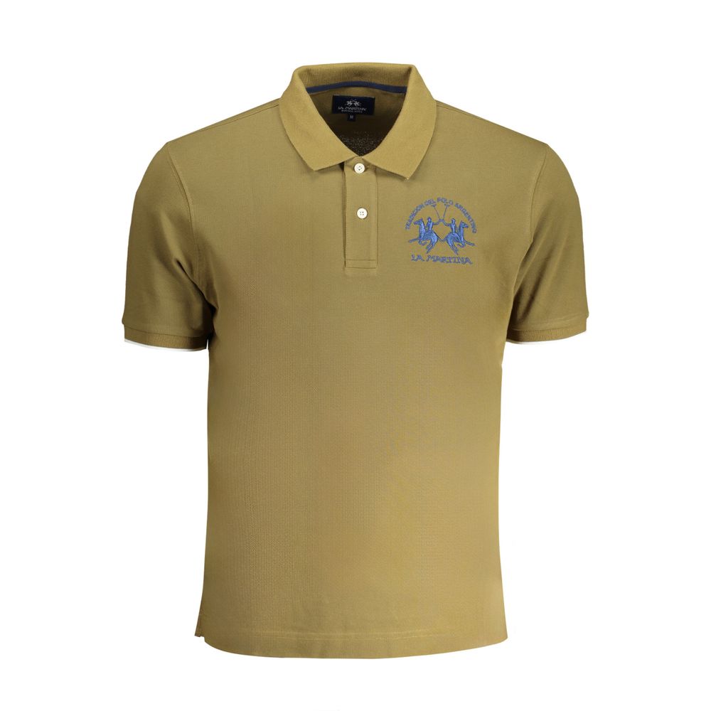 La Martina Green Cotton Polo Shirt