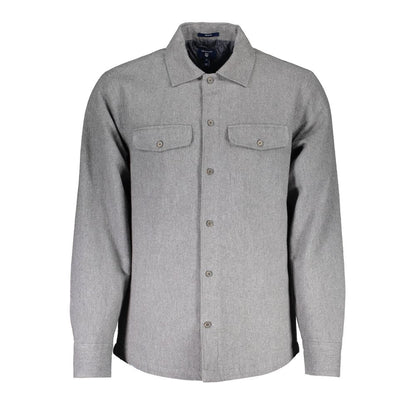 Gant Elegant Gray Cotton Long-Sleeved Men's Shirt