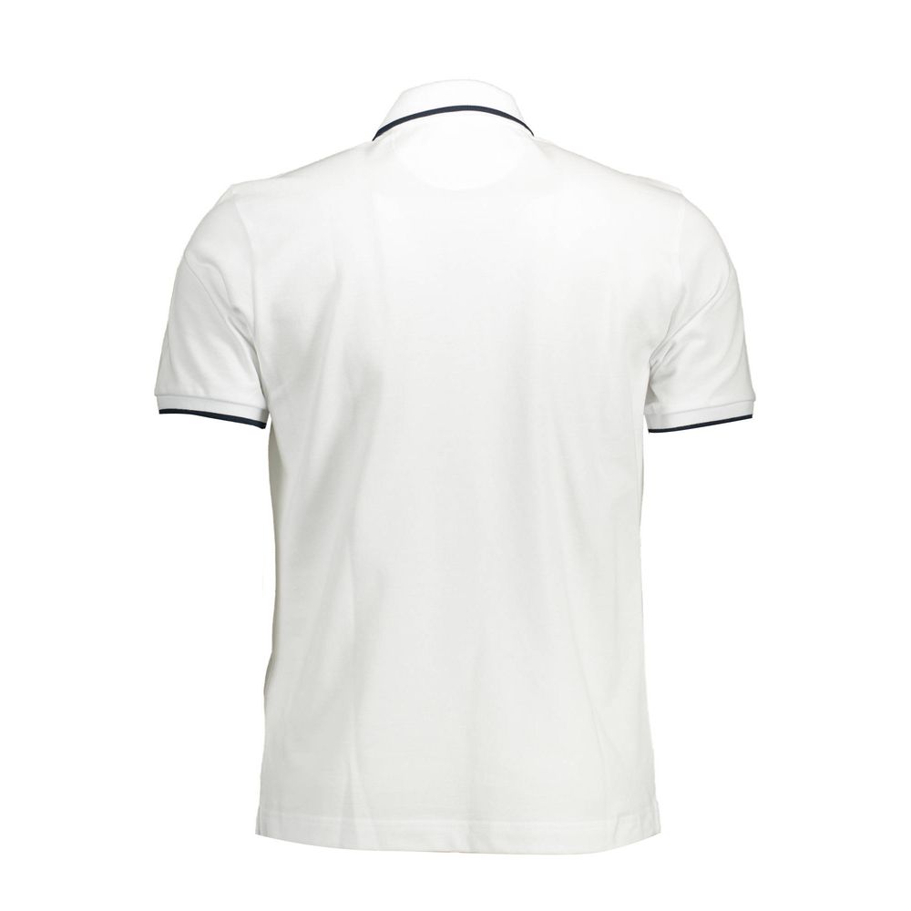 La Martina White Cotton Men Polo Shirt