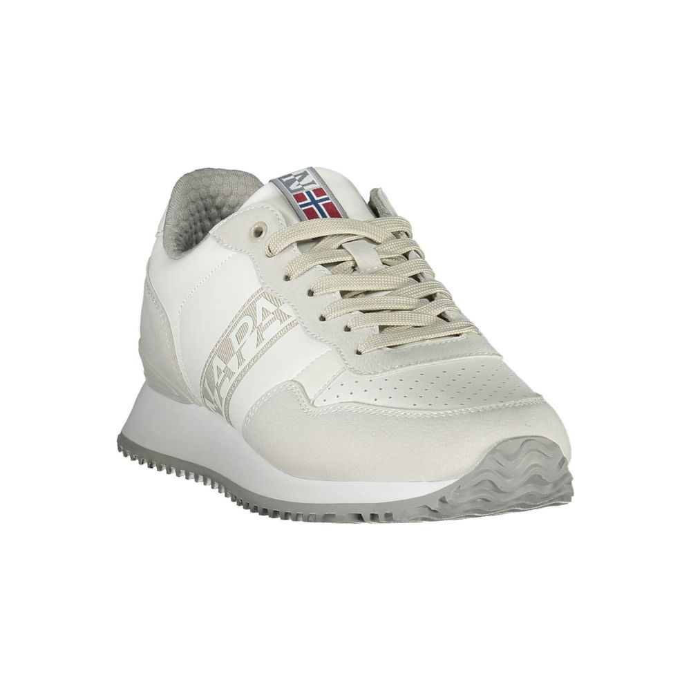 Napapijri Sleek White Sneakers with Logo Detail