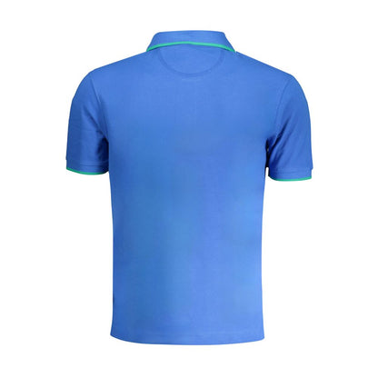 La Martina Blue Cotton Polo Shirt