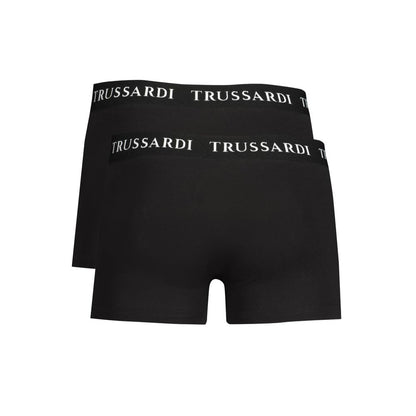 Trussardi Black Cotton Underwear