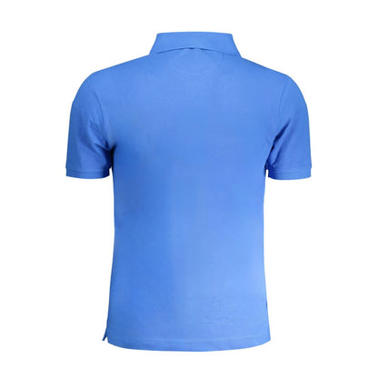 La Martina Blue Cotton Polo Shirt