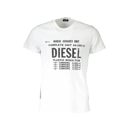 Diesel White Cotton Men T-Shirt