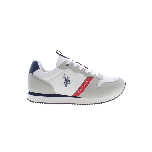 U.S. POLO ASSN. Sleek White Sneakers with Contrast Detailing