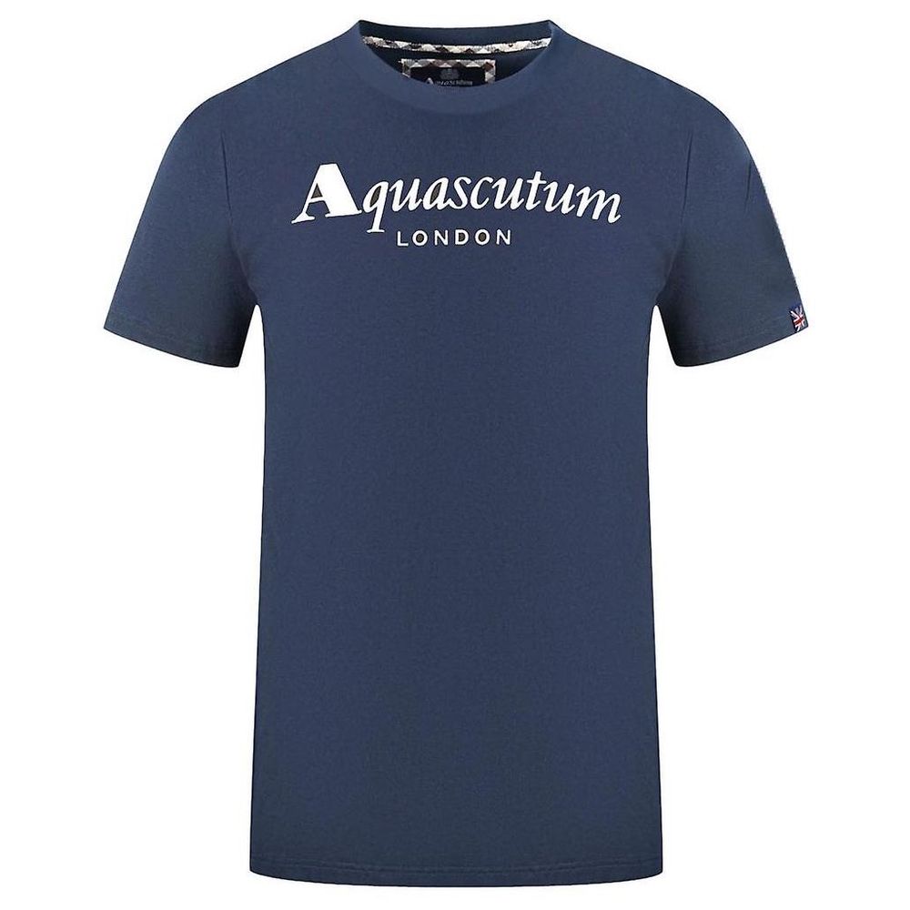 Aquascutum Elegant Cotton Tee with Iconic Flag Detail