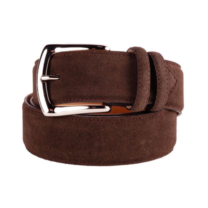 Made in Italy Elegant Quad of Suede Calfskin Belts