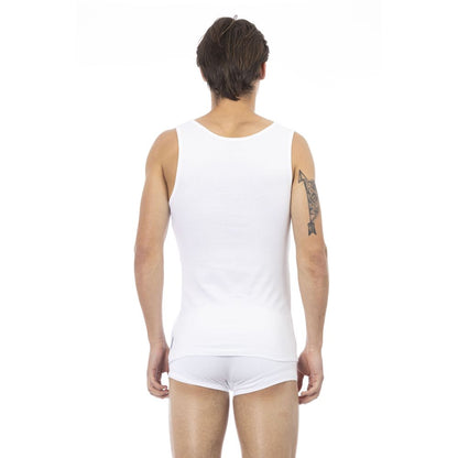 Bikkembergs White Cotton Men Tank Top