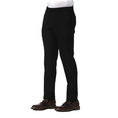 Trussardi Black Wool Men Trousers