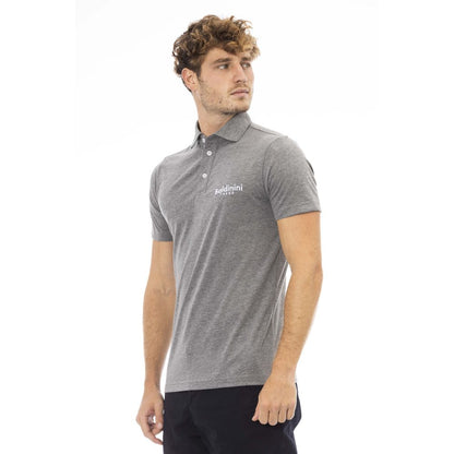 Baldinini Trend Gray Cotton Men Polo