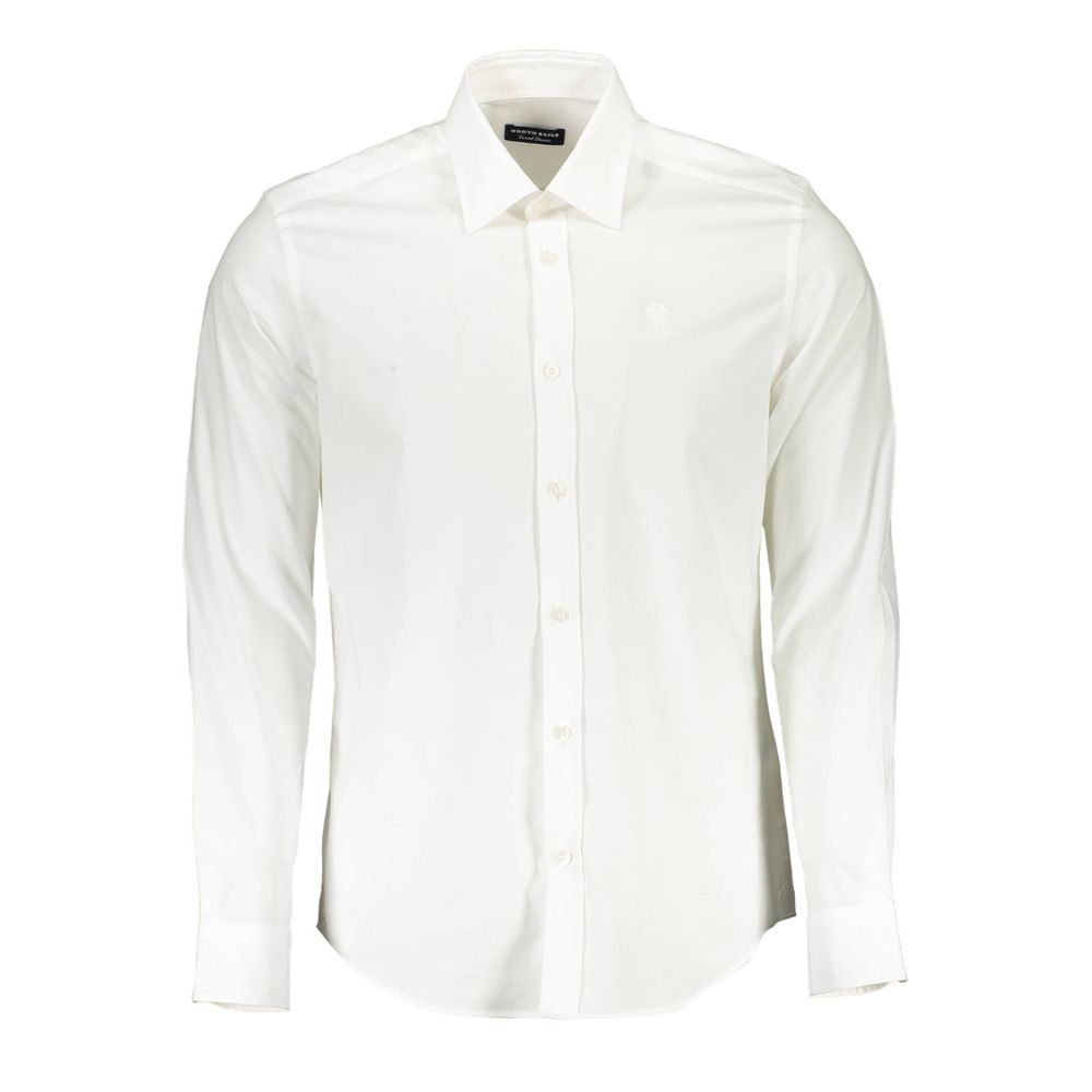 North Sails Elegant White Stretch Cotton Shirt