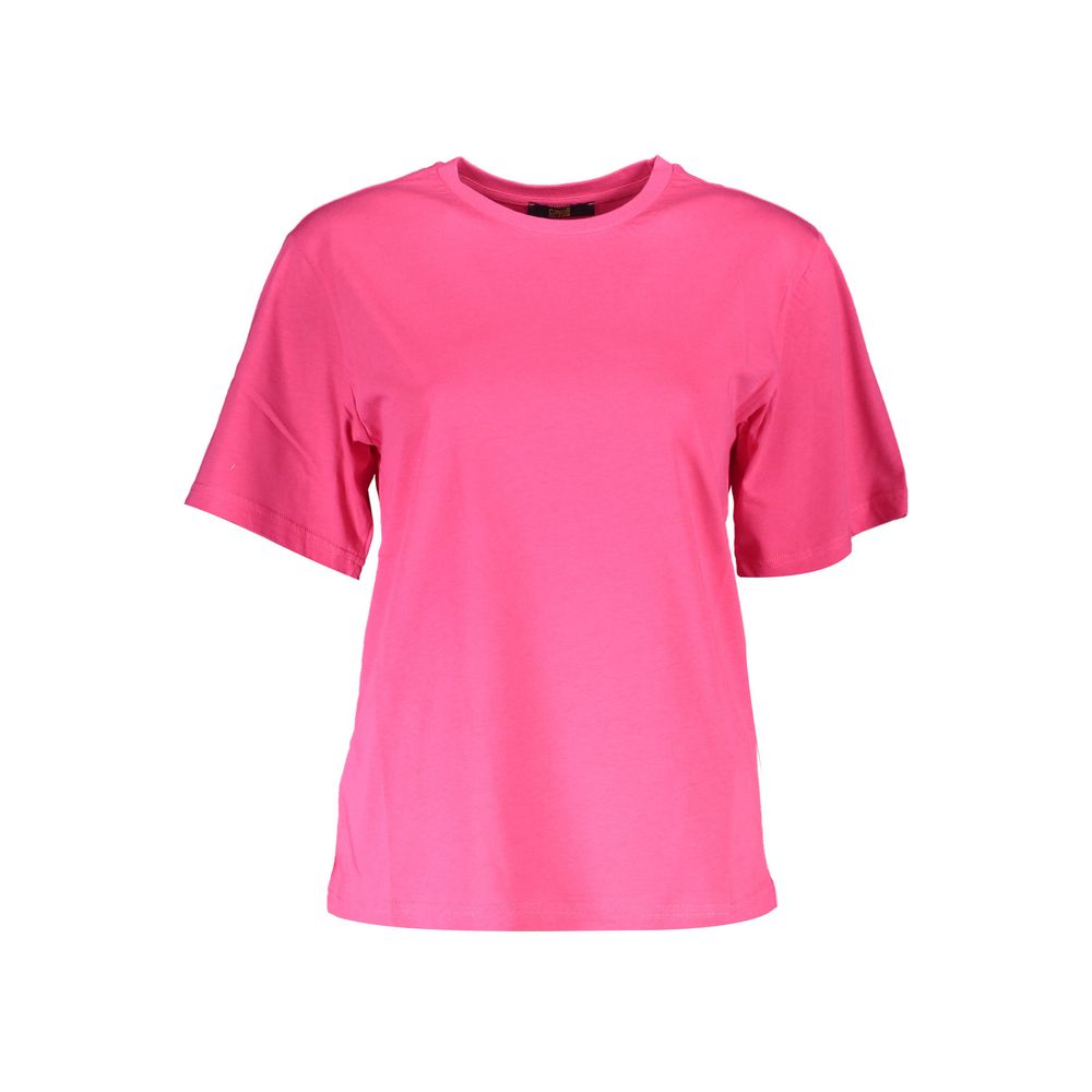 Cavalli Class Pink Cotton Women T-Shirt