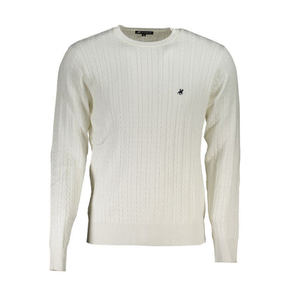 U.S. Grand Polo Elegant Crew Neck Sweater with Contrast Details