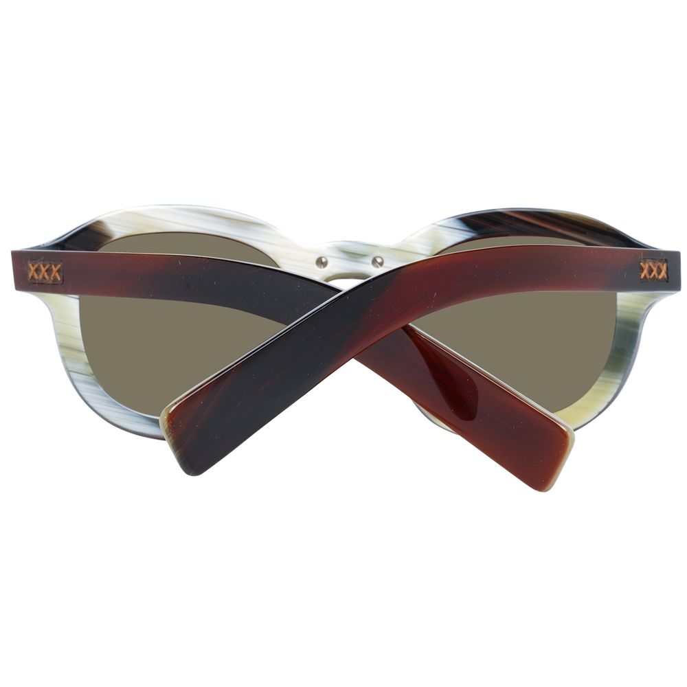 Ermenegildo Zegna Brown Men Sunglasses