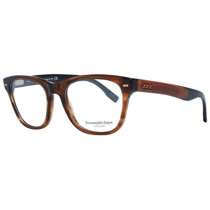 Ermenegildo Zegna Brown Men Optical Frames