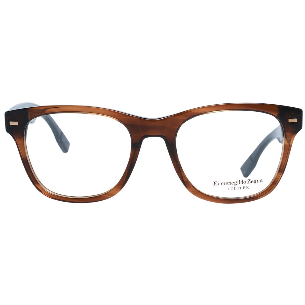 Ermenegildo Zegna Brown Men Optical Frames