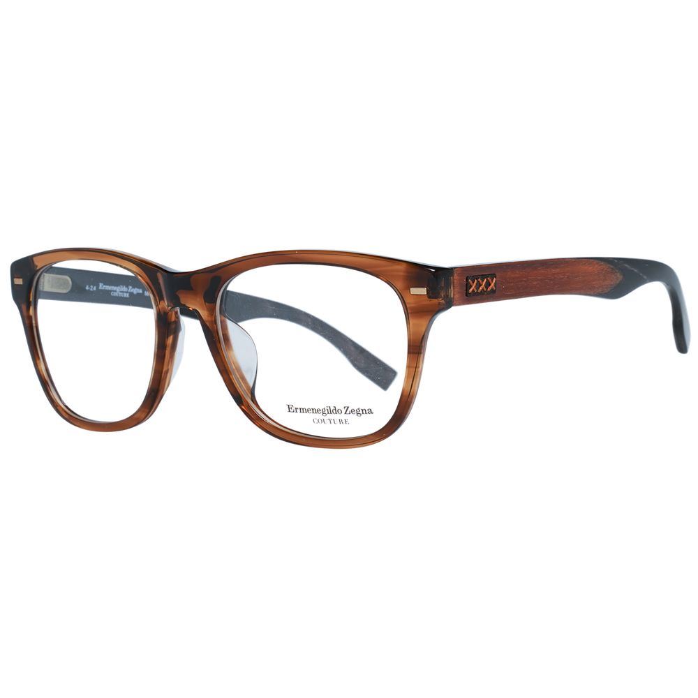 Ermenegildo Zegna Brown Men Optical Frames