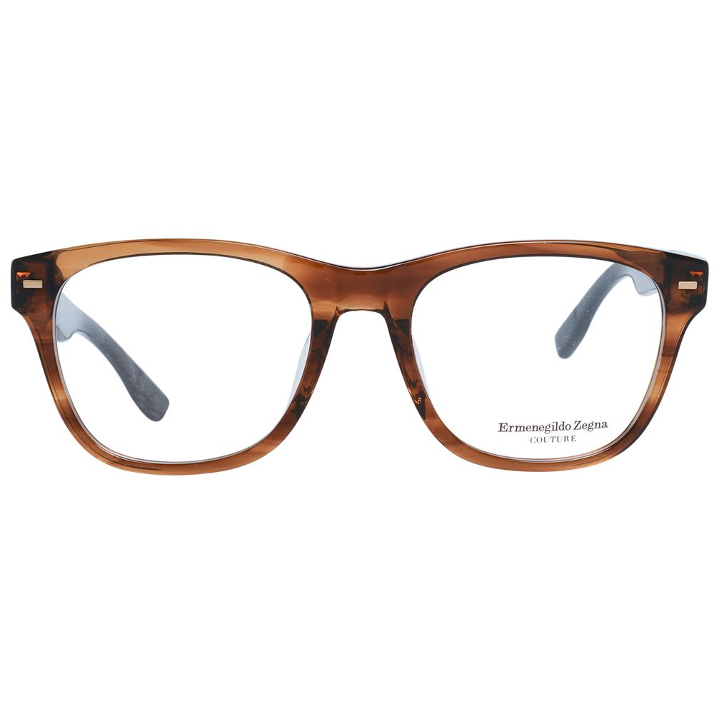 Ermenegildo Zegna Brown Men Optical Frames